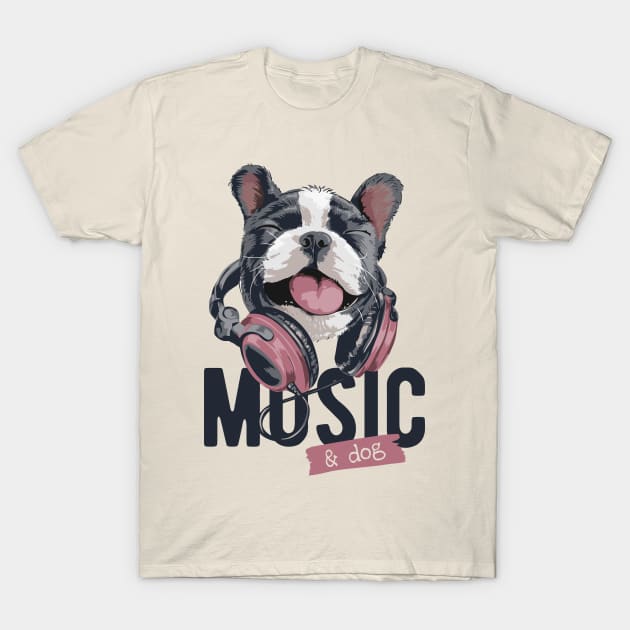 Music & dog T-Shirt by DogsandCats